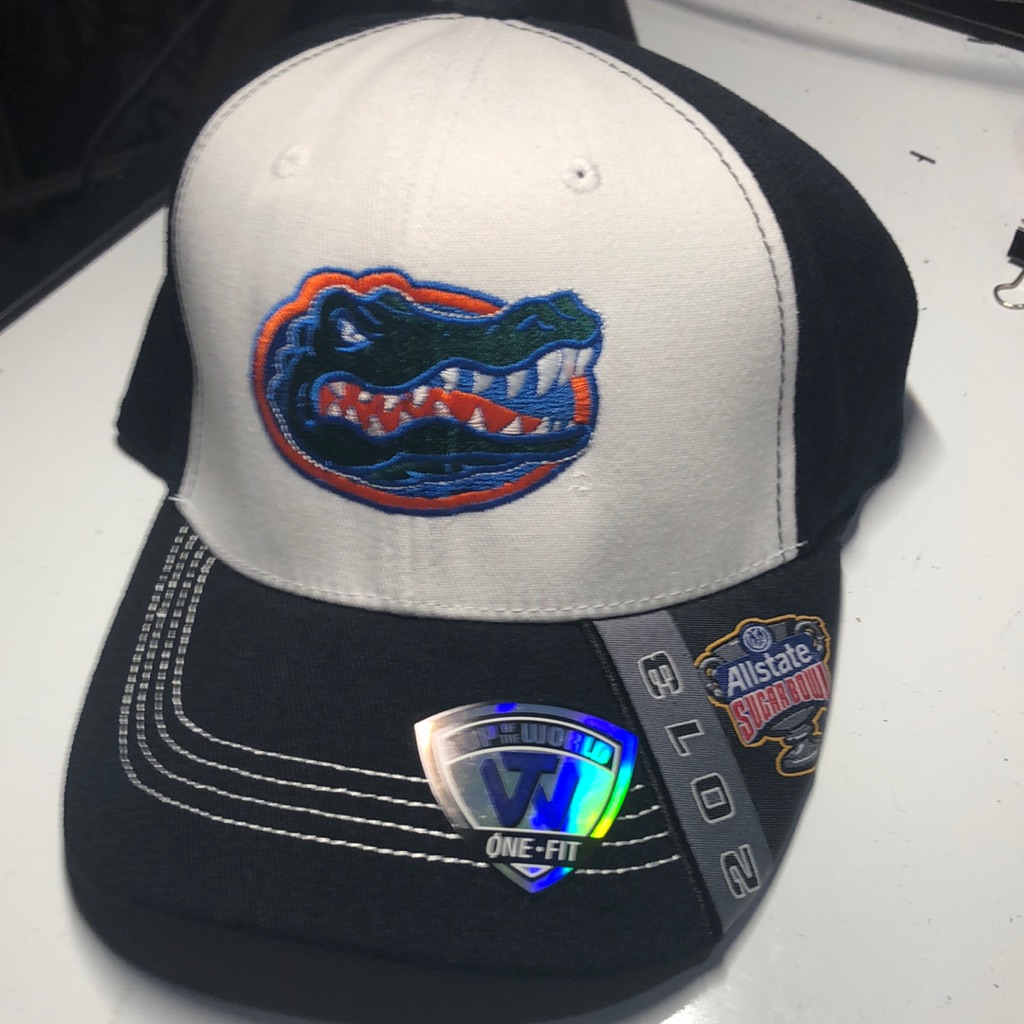 Florida Gators Ncaa Allstate Sugar Bowl Hat Black  White Front Mens